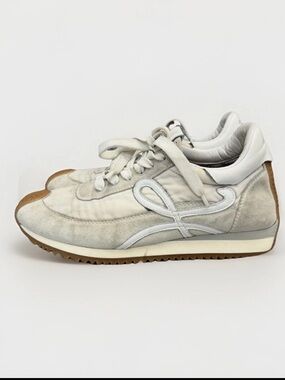 Authentic Loewe Flow Runner Beige Suede & Leather Women’s Sneakers EU 38